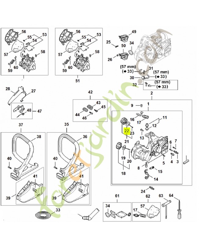 Anneau de joint 0000-359-1207- Pièce détachée Stihl