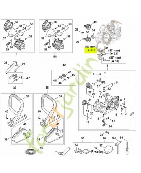 Tuyau 2,2 x 5,4 x 1m 0000-937-5006- Pièce détachée Stihl