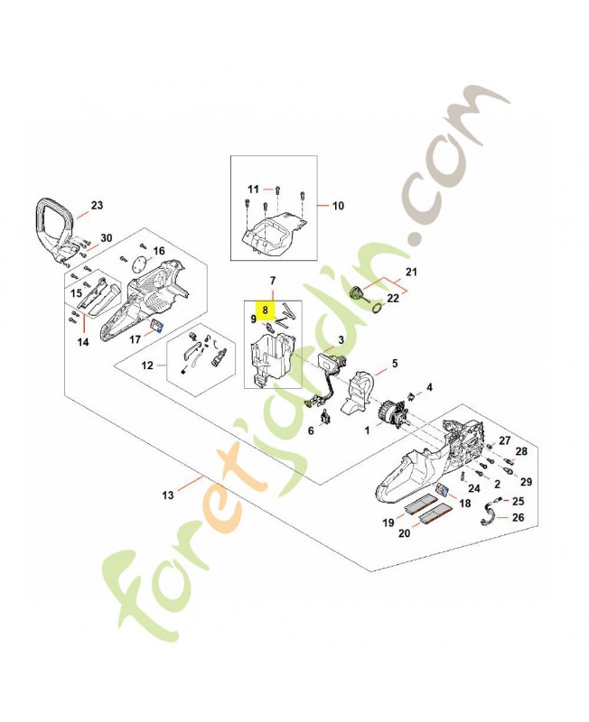 Ressort stihl réf. 4522-791-3100