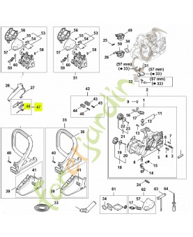 Manette des gaz 1148-180-1500- Pièce détachée Stihl