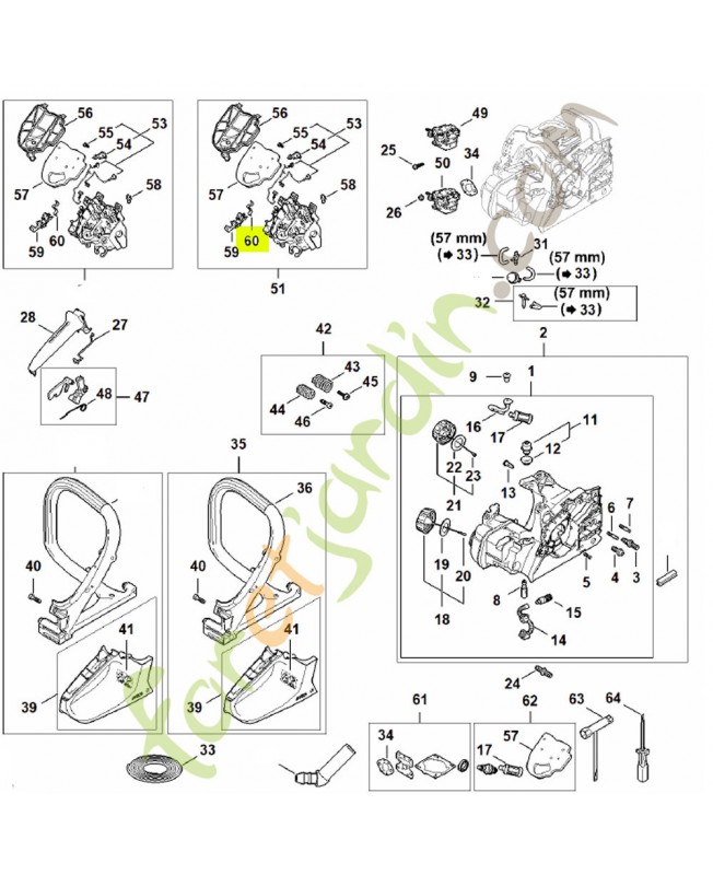 Ressort de connexion 1148-442-1600- Pièce détachée Stihl
