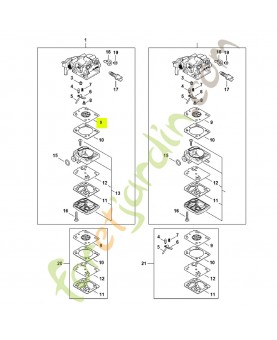 Membrane de réglage Z010-015-A005- Pièce détachée Stihl