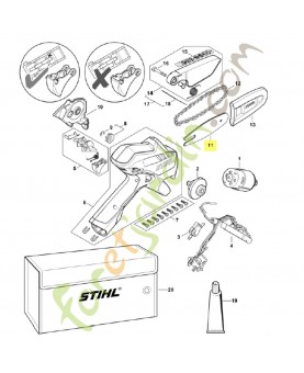 Guide-chaîne L 10cm/4" 1,1mm/0.043"  Pièce de rechange Sithl référence 3007-003-0101