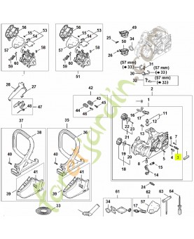 Vis assemblage a embase 1123-664-2400. Pièce détachée Stihl