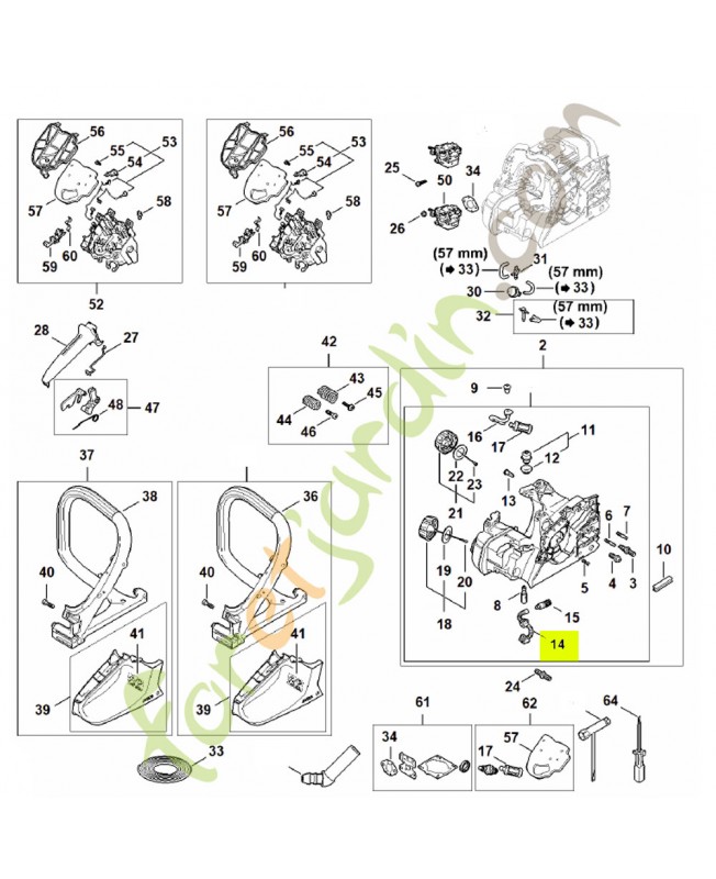 Tuyau d'huile 1148-647-4000- Pièce détachée Stihl