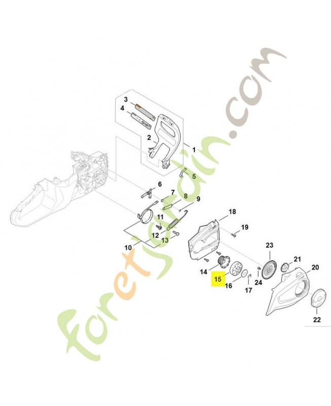 Pignon profile 1/4 7 dts