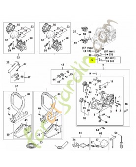 Raccord en équerre 1148-350-2801- Pièce détachée Stihl