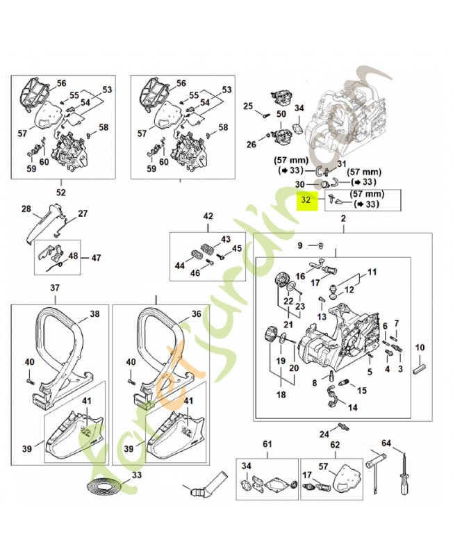 Raccord en équerre 1148-350-2801- Pièce détachée Stihl