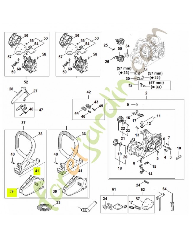Poignée 1148-790-0300- Pièce détachée Stihl Poignée 1148-790-0300- Pièce détachée Stihl