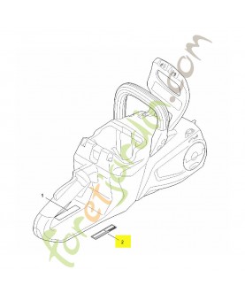 Plaque indicatrice numéro de machine