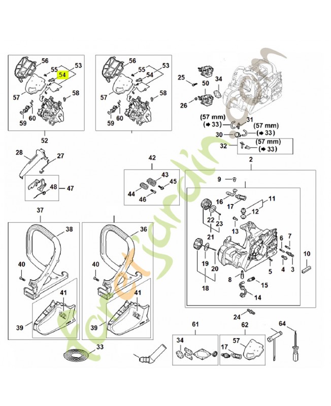 Attache de câble 1148-448-1200- Pièce détachée Stihl