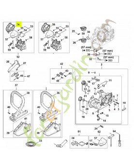 Cadre de filtre 1148-124-0500- Pièce détachée Stihl