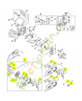 Couvercle de pignon 1148-640-1703- Pièce détachée Stihl