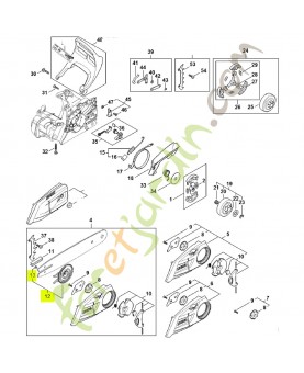 Rondelle de serrage 1123-660-3001. Pièce détachée Stihl