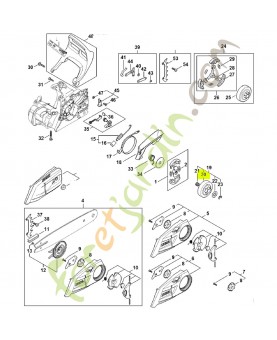 Pignon 3/8"p 6 dents 1148-640-2000 - Pièce détachée Stihl