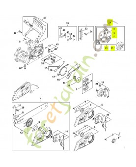 Jeu de pièces pignon 1/4“ 8 dents 1148-007-1002 - Pièce détachée Stihl