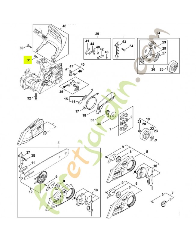Vis cylindrique is-p5x20 Stihl ref. 9074-477-4135