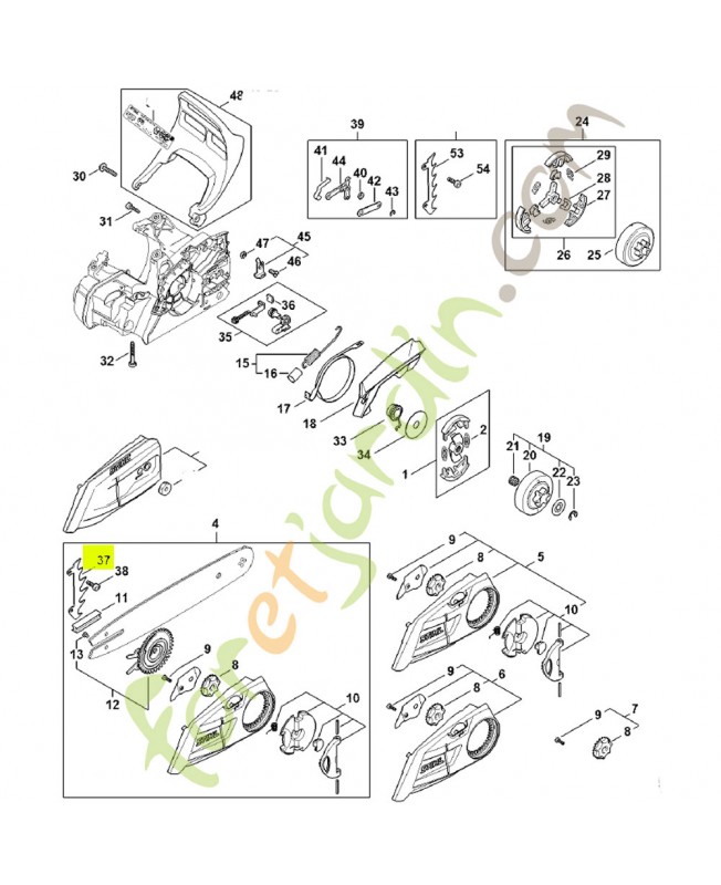 Griffe 1123-664-0501- Pièce détachée Stihl