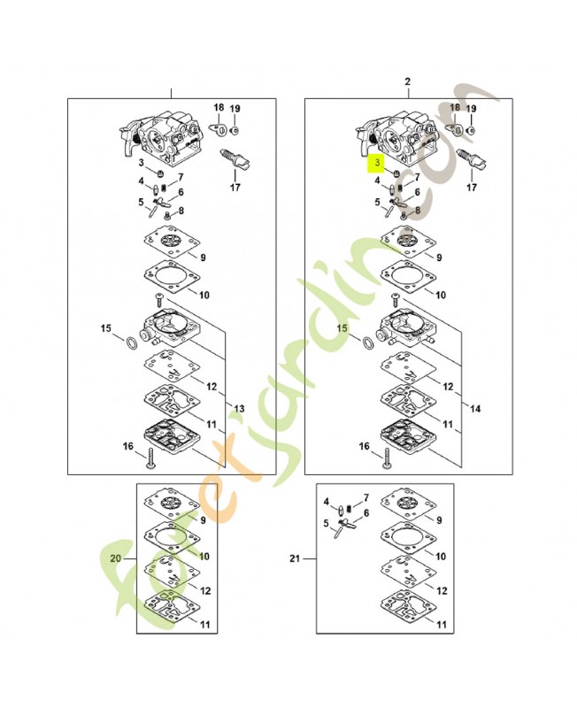 Gicleur fixe 0,44 mm 1130-121-5601- Pièce de détachée Sithl