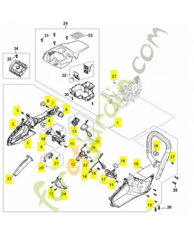 Jeu de pièces carter de poignées