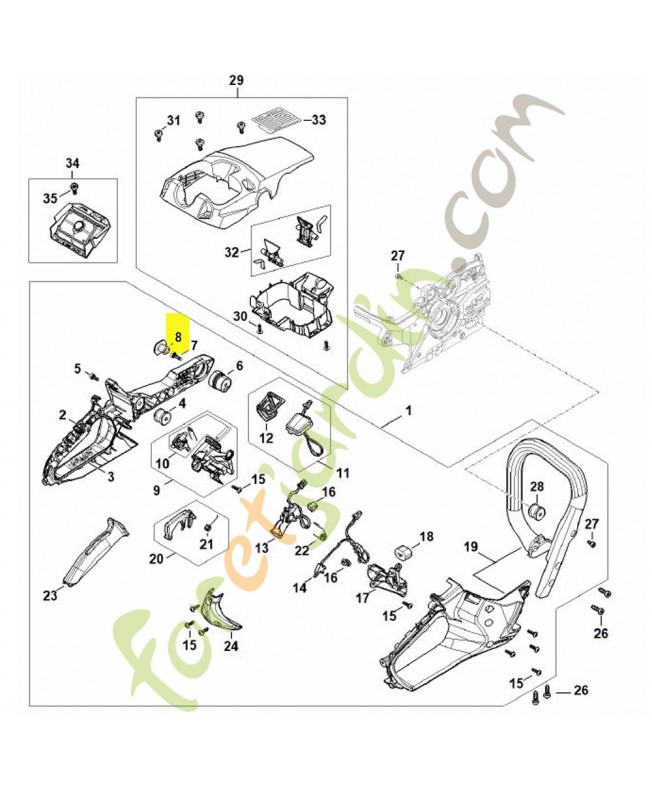 Bouchon Stihl Réf : 1119-791-7306 pour MS