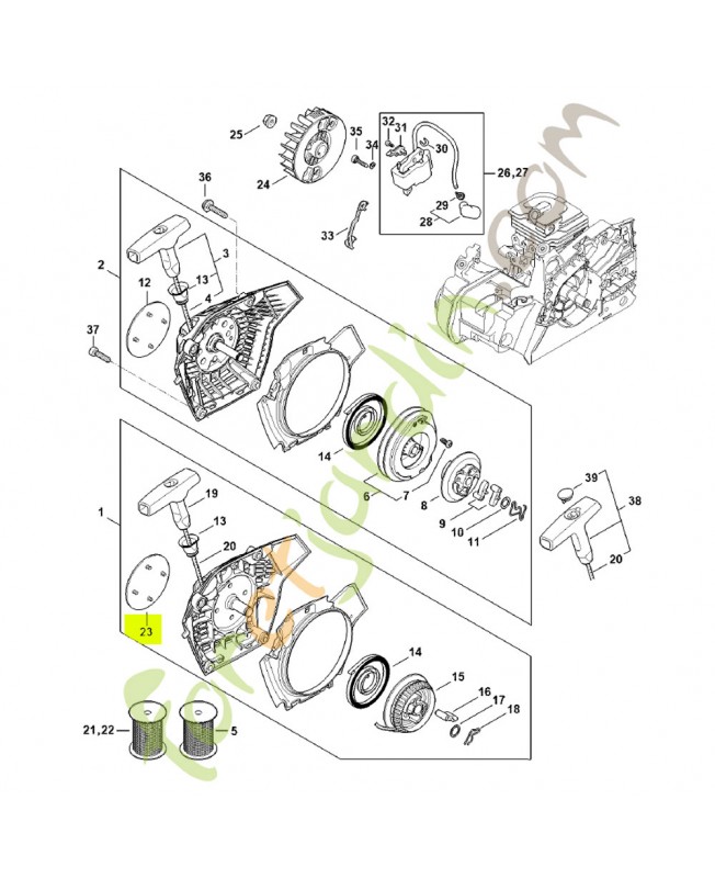 Plaque matricule ms 172 1148-967-1502 - Pièce détachée Stihl
