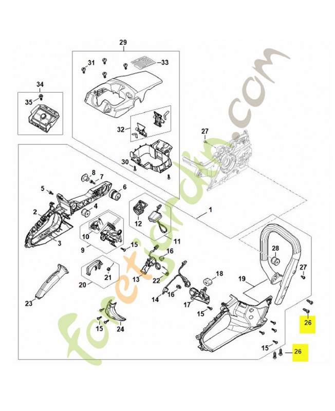 Vis parker is p6 x 19 Stihl ref. 9074-478-4425