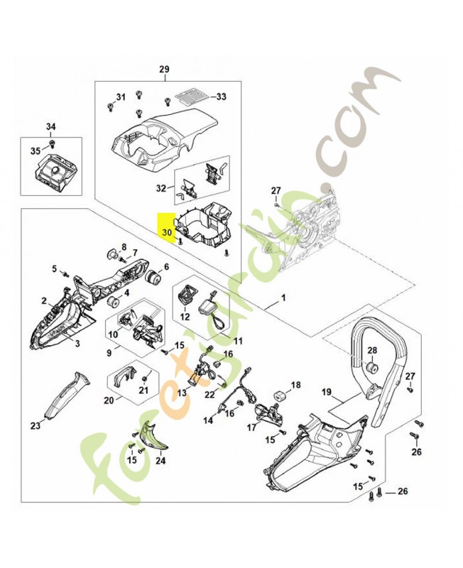 Vis taraud p5x16 stihl ref. 9104-007-4270