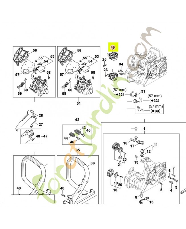 Carburateur 1148/21 1148-120-0621 - Pièce détachée Stihl