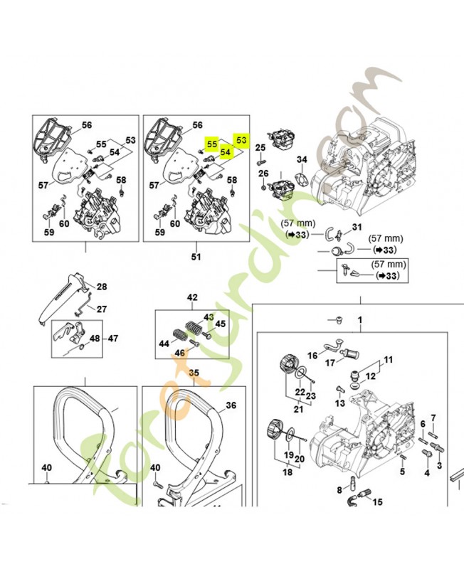 Faisceau de câbles 1148-440-3001- Pièce détachée Stihl