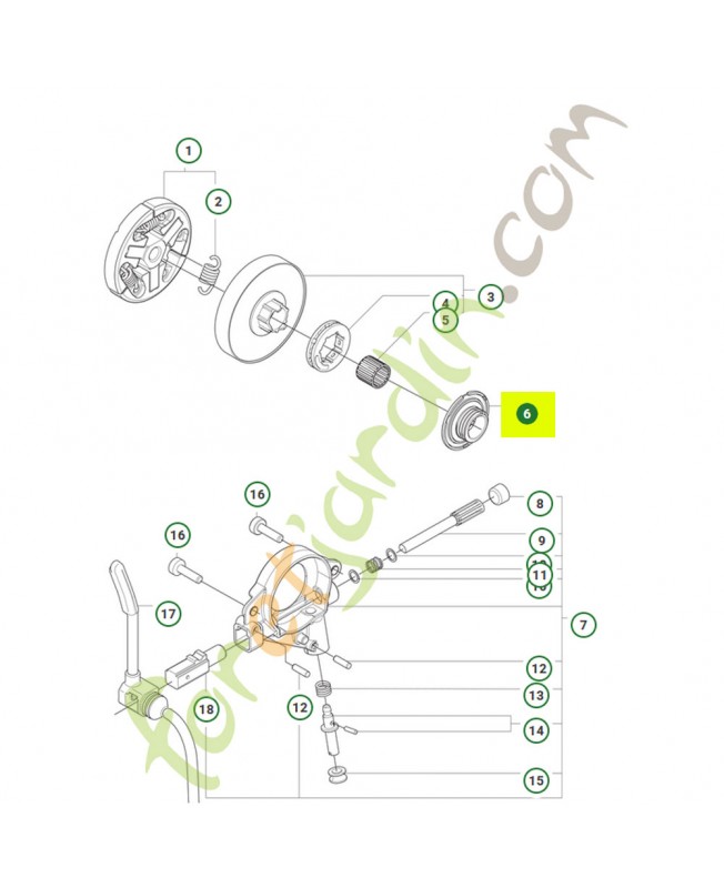 Vis sans fin Husqvarna ref. 586204601
