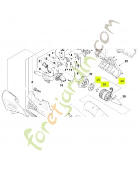 Moteur électrique BA01-600-0201- Pièce détachée Stihl