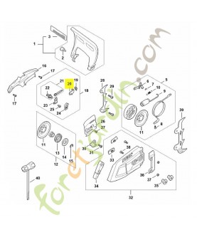 Coulisse de tension Stihl réf.1125-640-1900