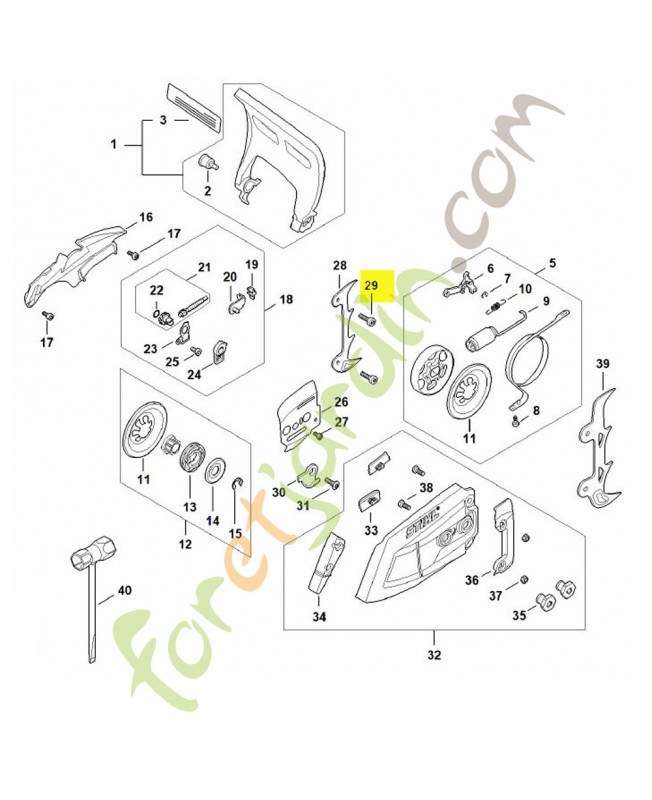 Vis cylindrique is m5 x 18 stihl réf : 9022-341-1010