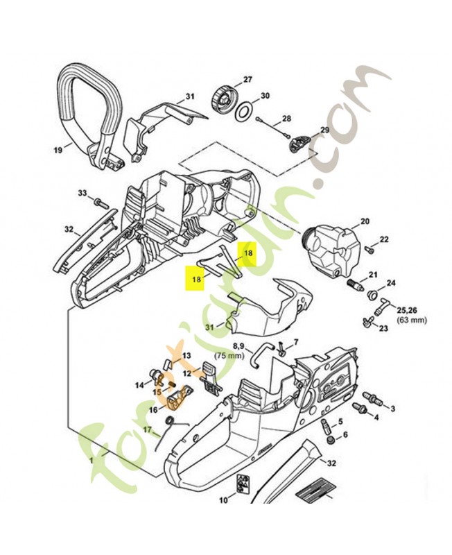 Ressort stihl réf. 4522-791-3100