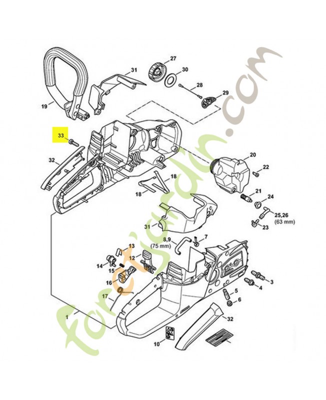 Vis cylindrique is-p5x18 stihl réf. 9074-477-4132