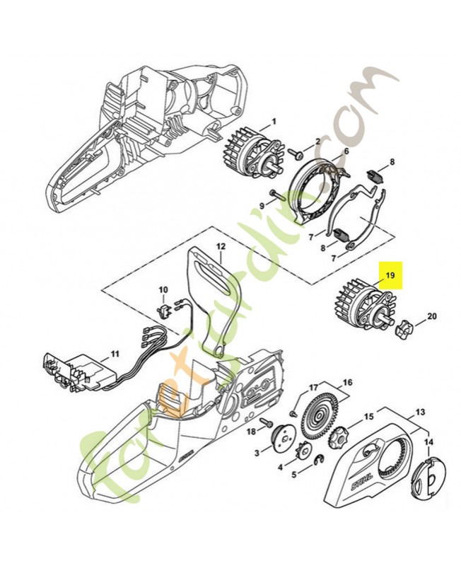 Moteur électrique Stihl ref. 1254-600-0240