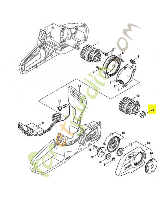 Pignon 1/4 picco 6 dents