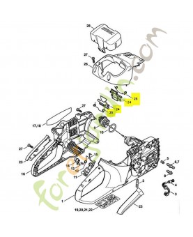 Levier d'arrêt stihl réf. 4851-430-9800