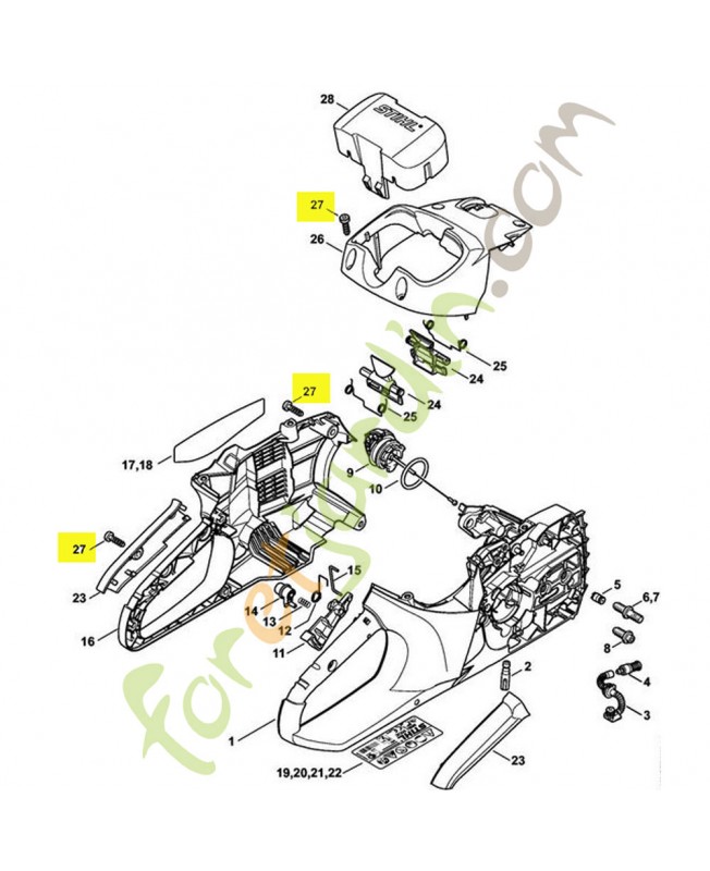 Vis parker is p6 x 19 Stihl ref. 9074-478-4425
