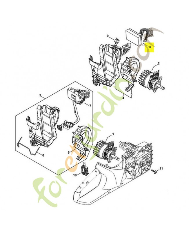 Module electronique stihl réf. 1250-430-1400