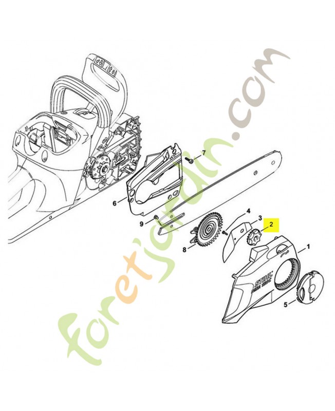 Molette de tension Stihl ref. 1123-648-2202