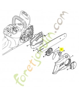Tôle de recouvrement Stihl réf 1123-648-3800- Pièce de détachée Sithl / Vicking