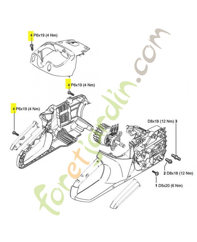 Vis parker is p6 x 19
