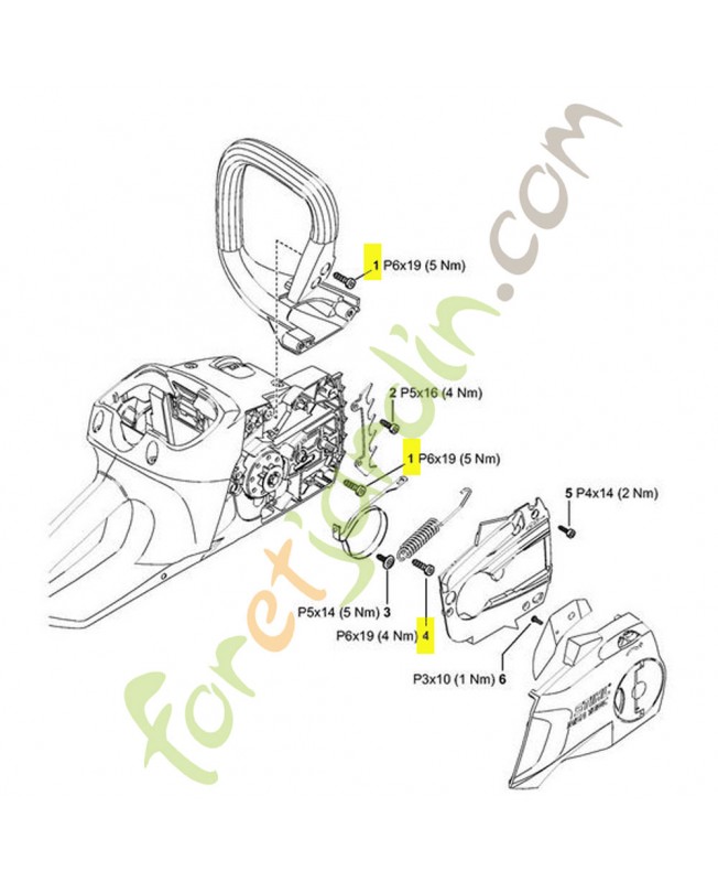 Vis parker is p6 x 19