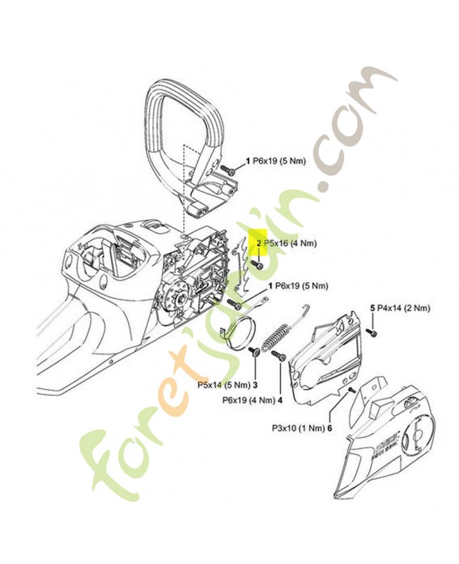 Vis cylindrique is-p5x16 Stihl ref. 9074-477-4130