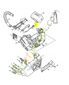 Levier de commande Stihl ref. 1252-435-2400