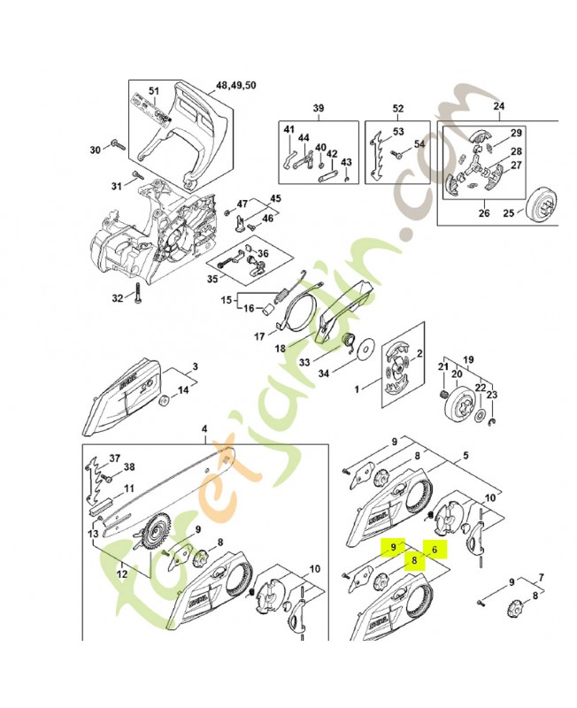 Couvercle de pignon 1148-640-1701 - Pièce détachée Stihl