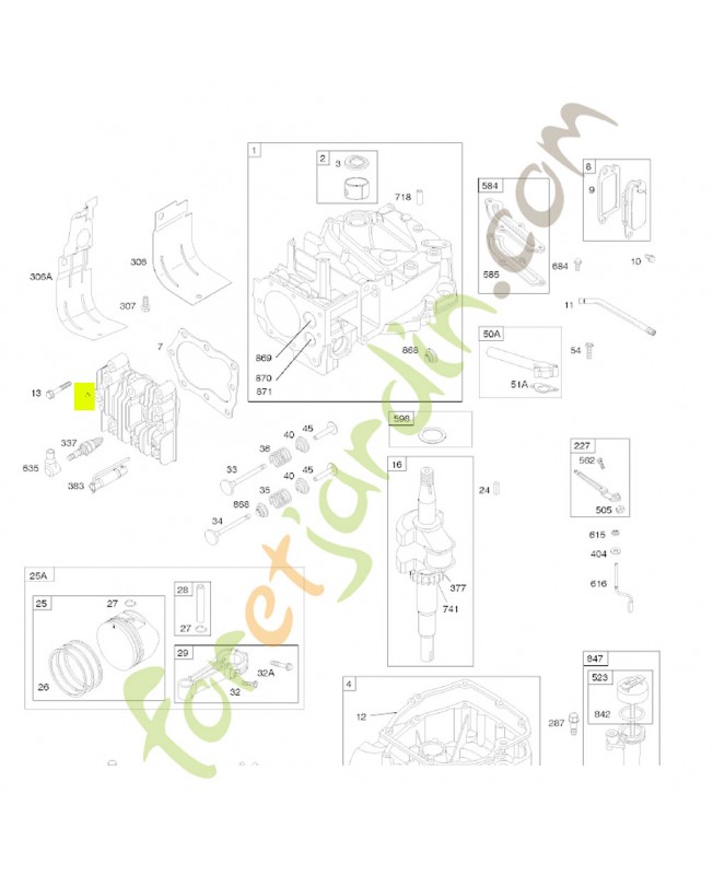 culasse 590411 Briggs & Stratton