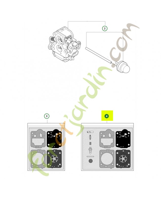 Kit membrane 545008032 - Pièce de détachée Husqvarna